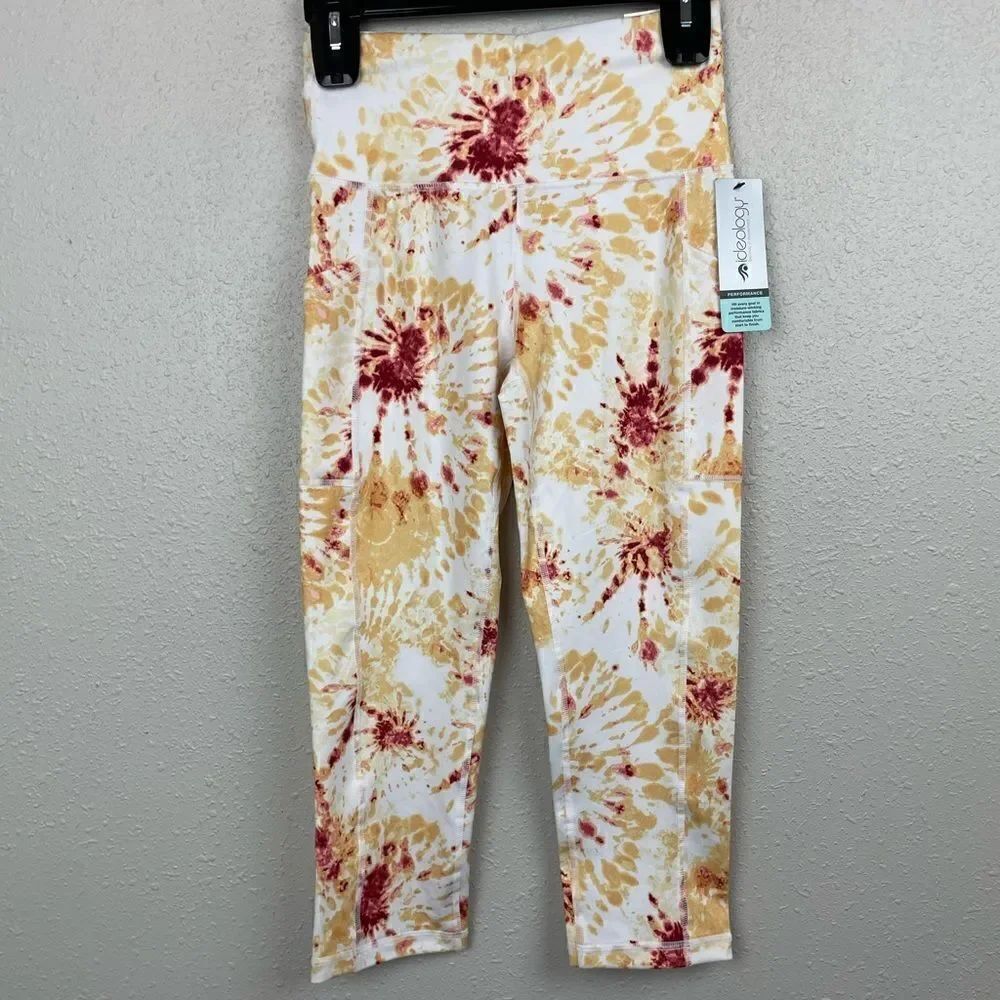 NWT Ideology Crip High Rise 1/4 Leggings Size XS
